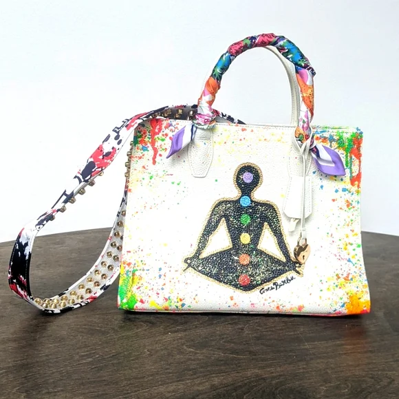 Anca Barbu Sophia Chakras Bright NWOT Handbag Purse Bag Top Handle - Picture 1 of 16